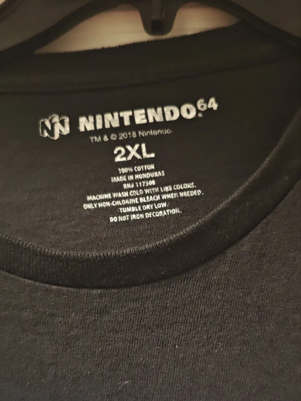 Nintendo Black Long Sleeve Retro 64 Logo Tee
